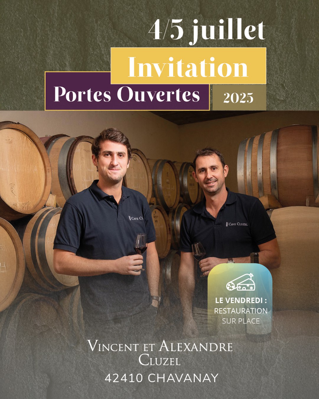 affiche portes ouvertes cave cluzel 2025