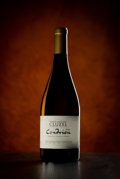 Bouteille de vin Condrieu blanc AOC 2018 du Domaine Cluzel 